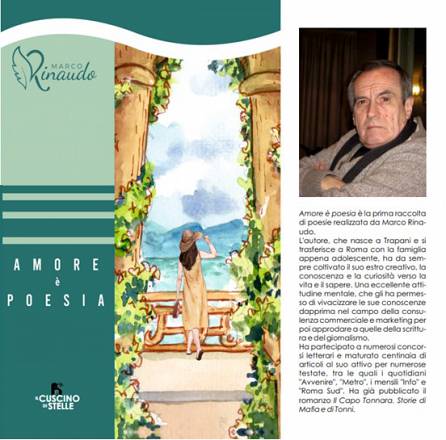 Amore è poesia, il nuovo libro di marco rinaudo il 17 settembre a villa de sanctis park - casa della cultura